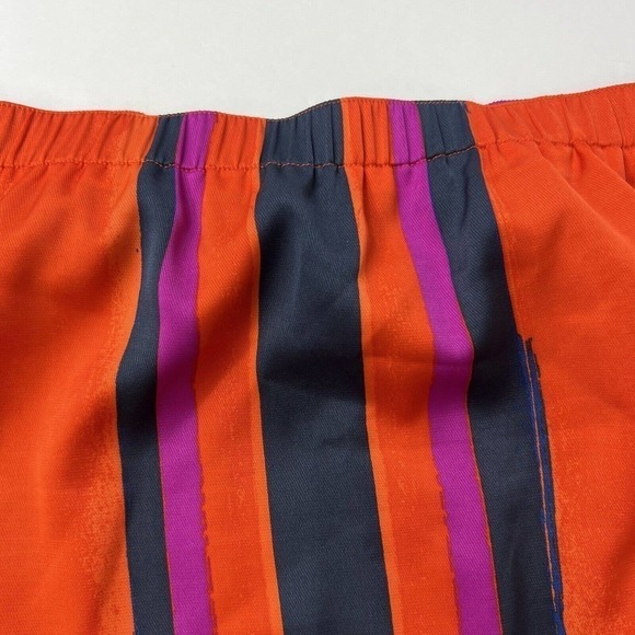 Ann Taylor Orange Blue Elastic Waist Skirt Geometric size 6 - Picture 6 of 8